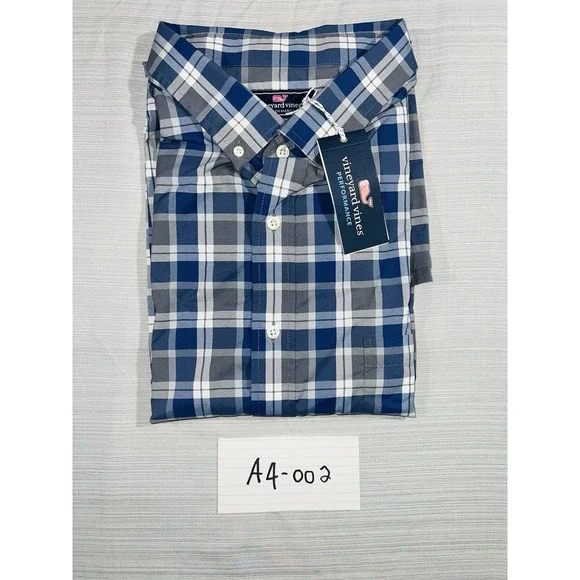 Men's Vineyard Vines NWT 2X Long Sleeve Button-Down Shirt Grey Harbor XXL New 2X - Picture 2 of 11